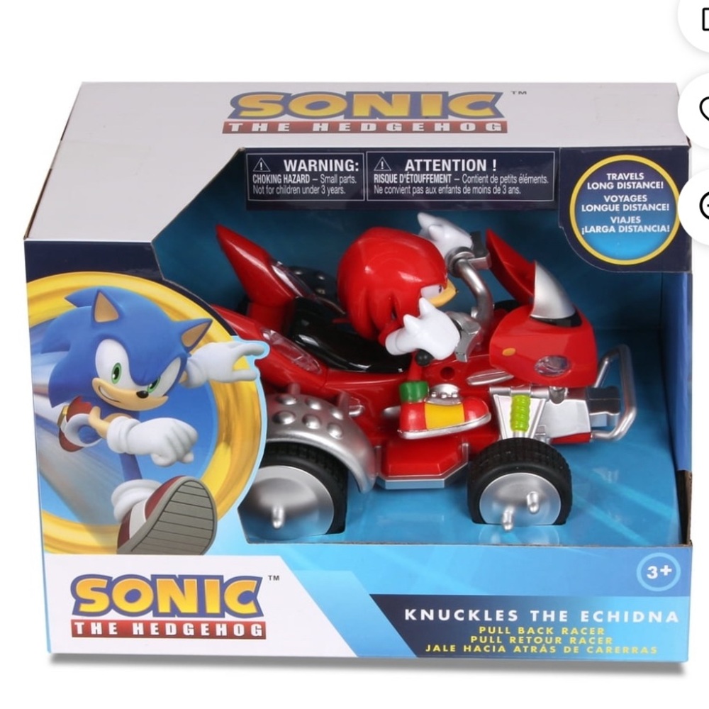 Knuckles the Echidna Red Pull Back Racer from Sonic